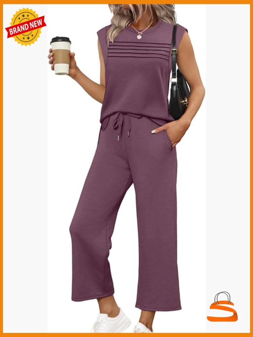 Two Piece Sets for Women Lounge Travel Vacation Outfits Cap Sleeve Side Slit